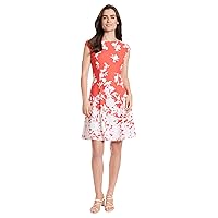 London Times Women's Perfect Versatile Scuba Crepe Fit & Flare Dress Event Guest of Occasion Office Career