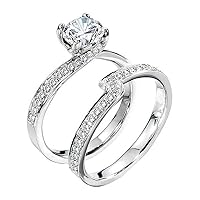2.00ct GIA Round Cut Diamond Bridal Set in Platinum