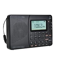 Portable Digital Radio LCD Display FM AM SW Radio with Speaker Power-Off Memory Function Radio