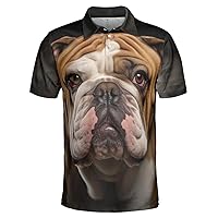 Dog Face Men's Polo Shirts - Dog Breed Short Sleeve Regular Fit Polo Shirts for Men Women Series 12