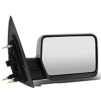 Auto Dynasty Passenger Right Side Rear View Mirror - Manual Folding | Manual Adjust - Compatible with Ford F150 04-14, Texture Black