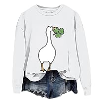 St.Patrick's Day Tshirt Women's Shirt Long Sleeve Tops Fashion Blouse Round Neck Spring Pullover Tunic 2024 Tee