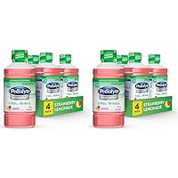 Pedialyte AdvancedCare Electrolyte Solution with PreActiv Prebiotics, Hydration Drink, Strawberry Lemonade, 1 Liter, 4 Count (Pack of 2)