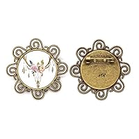 deer head flower nation flower brooch pins jewelry for girls, ys/m
