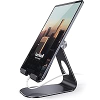 Lamicall Tablet Stand Adjustable, Tablet Holder : Desktop Tablet Accessories Holder Dock Compatible with 4-13
