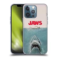 Head Case Designs Officially Licensed Jaws Poster I Key Art Soft Gel Case Compatible with Apple iPhone 13 Pro