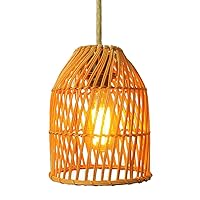 Classical Bamboo Weaving Ceiling Light Fixtures, Rattan Chandelier Lamp,Hand Woven Wicker Bedroom Decors Lamp,Bamboo Hanging Light