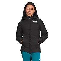 The North Face Girls' Printed Reversible Mossbud Swirl Insulated Parka, TNF Black, Small