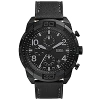 Fossil Bronson Men's Chronograph Watch with Leather or Stainless Steel Strap