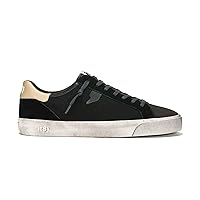 Meteorite Low Top Casual Sneakers – Black and CopperUnisex Urban Vintage Shoes for Men and Women (Size EU 36)