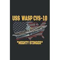 Aircraft Carrier Uss Wasp Cvs 18 Veterans Day Father S Day: Wide Ruled Line Paper, Lined Notebook Journal with 6x9 inches, 110 Pages for Work, School and College Supplies