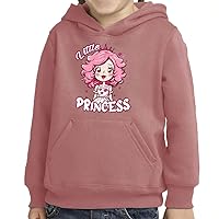 Little Princess Toddler Pullover Hoodie - Cartoon Design Sponge Fleece Hoodie - Illustration Hoodie for Kids