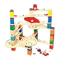 Hape Quadrilla Wooden Marble Run Construction - Vertigo - Quality Time Playing Together Safe and Smart Play for Smart Families,Multicolor