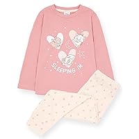 Disney Bambi Girls Pyjama Set | Pink Long Sleeve T-Shirt and Spotted Print Bottoms PJs | Sleepwear for Children & Toddlers