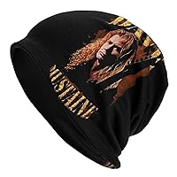Dave Music Mustaine Beanie Cap for Men Women Soft Daily Knit Ribbed Beanie Hat Adult Warm Toboggan Hat for Unisex Black