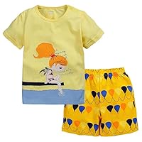 Toddler Girls 2-Pieces Clothes Sets Short tshirt pants Suit Baby Hawaii Sea Outfit Embroidery Cotton Jumpsuit