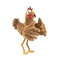 Folkmanis Chicken Two-Handed Puppet, Orange-red, 1 EA