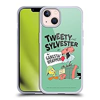 Head Case Designs Officially Licensed Looney Tunes Tweety and Sylvester The Cat Season Soft Gel Case Compatible with Apple iPhone 13 and Compatible with MagSafe Accessories