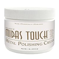 Rolite - MTMPC1# Midas Touch Metal Polishing Cream - Cleaner and Polishing Rouge for Sterling Silver, Gold, Brass, Chrome, Copper, and Other Metals, Non-Toxic Formula, 1 Pound, 1 Pack