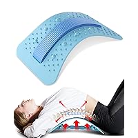 Back Stretcher Lumbar Back Cracker with Magnet Back Massager Lower Back Pain Relief Upgraded Multi-Level Back Support Stretcher Spinal Board Device for Herniated Disc, Sciatica, Scoliosis Adjustable