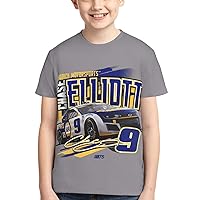 Chase Elliott 9 Classic Printing Athletic Crewneck T-Shirt Shirt Short Sleeve Tee Shirts for Teen Girl & Boy