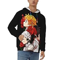 Anime Manga The Promised Neverland Hoodie Men'S Casual Tops Long Sleeves Sweatshirt Pullover Hooded