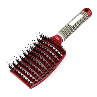 2020 Women Hair Scalp Massage Comb Bristle & Nylon Hairbrush Wet Curly Detangle Hair Brush for Salon Hairdressing Styling Tools (Red)