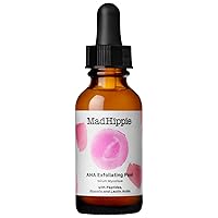 Mad Hippie AHA Exfoliating Peel - Discoloration Correcting Serum for Face, Lactic Acid & Glycolic Acid Peel with Peptides, Hyaluronic Acid, Niacinamide, Serum for Glowing Skin, 1.02 Fl Oz