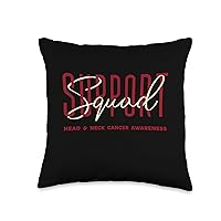 Head & Neck Cancer Awareness Support Squad Fighter Throw Pillow