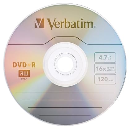 Verbatim DVD+R 4.7GB 16x AZO Recordable Media Disc - 100 Disc Spindle (FFP) - 97459, Branded, 100pk Spindle FFP