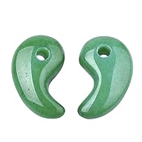 About 10pcs Natural Malaysia Jade Pendants Magatama Charm Small Hole Findings Smooth Surface Pendant for DIY Jewelry Making