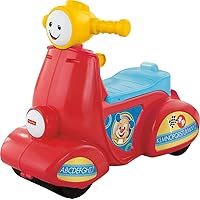 Fisher-Price Laugh & Learn Toddler Ride-On, Smart Stages Scooter, Musical Learning Toy with Motion-Activated Songs for Ages 1+ Years