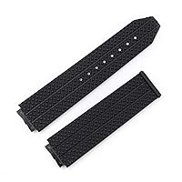 24mm Black Rubber Band For Hublot Big Bang Watches 44mm 45mm