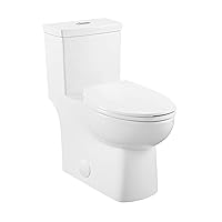Swiss Madison Well Made Forever SM-1T117 Classe One Piece Toilet Dual Flush 0.8/1.28 gpf, Glossy White