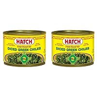 Hatch Mild Diced Green Chilies, 4 oz (Pack of 2)