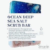 Ocean Deep Exfoliating Soap Bar with Himalayan Sea Salt & Orchid | Soothing Oats & Cleansing Salts Soaps & Skin Care | Body Wash | Face Cleansing Bar | Hand Cleansing Bar (1)