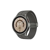 Samsung Galaxy Watch5 Pro Round Bluetooth Smart Watch, Wear OS, Outdoor Fitness Watch, Fitness Tracker, 45 mm, Titanium (German Version)