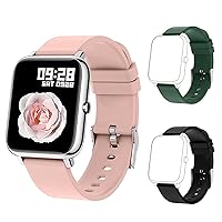 Popglory Smart Watch with 2 Adjustable Replacement Bands, 1.4
