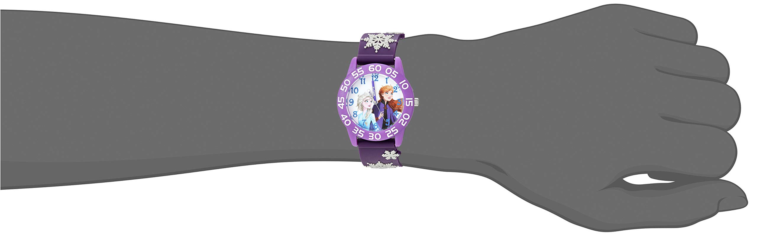Disney Frozen Kids' Plastic Time Teacher Analog Quartz 3D Strap Watch