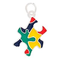 Unique Handmade Autism Awareness Charm - Ideal DIY Bracelet & Necklace Addition - Raise Awareness & Show Support - Ideal Gift for Autism Advocates