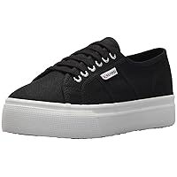 Superga - Unisex 2790 Platform Shoes, Color Black/Fwhite, Size: 5 M US Mens/6.5 M US Womens