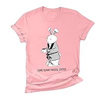 T-Shirt for Women Crewneck Easter PrintingDailyLoose Blouses Tops Tee Shirt Women