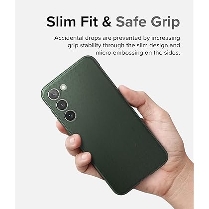 Ringke Onyx [Feels Good in The Hand] Compatible with Samsung Galaxy S23 Plus Case 5G, Anti-Fingerprint Technology Non-Slip Enhanced Grip Smudge Proof Cover Designed for S23 Plus Case - Dark Green