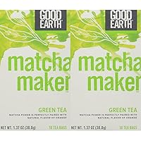 Good Earth 216930 Super Green Tea, Matcha Maker Green Tea - 18 Ct. Box (Pack of 2)