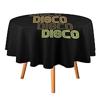 Disco Repeat Round Tablecloth Washable Table Cover with Dust-Proof Wrinkle Resistant for Restaurant Picnic 23.99