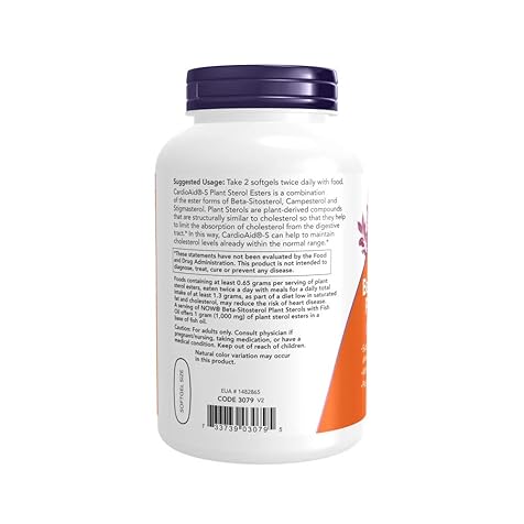 Supplements, Beta-Sitosterol Plant Sterols with CardioAid®-S Plant Sterol Esters and Added Fish Oil, 180 Softgels