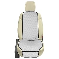 Car Seat Cushion Front Set White Neosupreme Automotive Seat Cushions - Universal Fit, Car Seat Cushion with Front Pockets, Airbag Compatible Car Seat Cushions for SUV, Sedan, Van