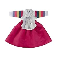 Red Hanbok Girl Baby Korea Traditional Dress First Birthday Dohl Clothing 1-10 Ages