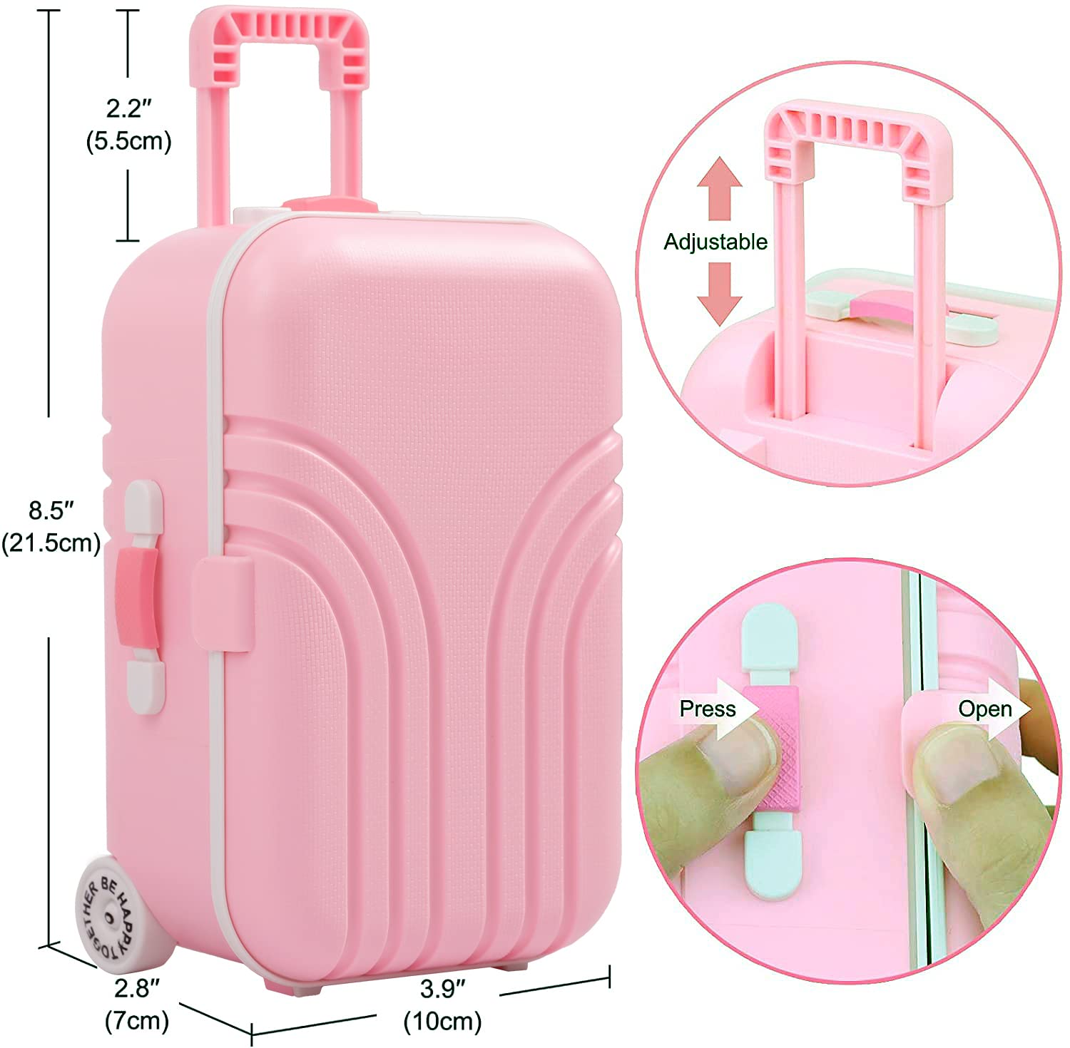 Windolls 18 Inch Doll Suitcase Travel Luggage Play Accessories - 18