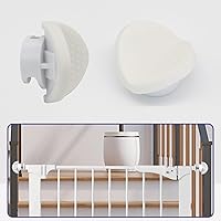 Baby Gate Banister Adapter (2 Pack) Universal Hardware for Pressure Mounted Baby Gate for Stairs Banister to Wall Baby Gate Parts Stair Gate for Pets Banister Baby Gate Extender Work on Stairs, White